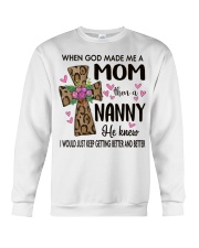 Mom Then A Nanny - Cross Crewneck Sweatshirt tile