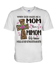Mom Then A Mimom - Cross V-Neck T-Shirt tile