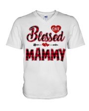 Blessed Mammy - Red V-Neck T-Shirt tile