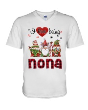 I Love Being Nona - R V-Neck T-Shirt tile