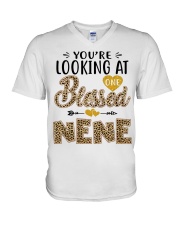 One Blessed Nene - Leo V-Neck T-Shirt tile