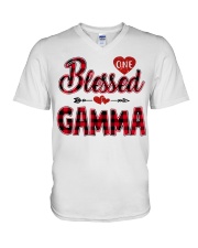 Blessed Gamma - Red V-Neck T-Shirt tile