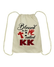 Blessed To Be Called Kk - Red Drawstring Bag tile