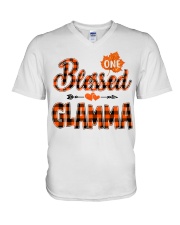Blessed Glamma - Autumn V-Neck T-Shirt tile