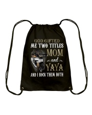 Mom And Yaya - Rock Them Both Cross Drawstring Bag tile