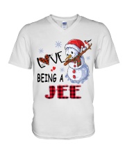 I Love Being A Jee - Xmas V-Neck T-Shirt tile