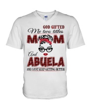 Mom And Abuela - Red 2022 .Png V-Neck T-Shirt tile