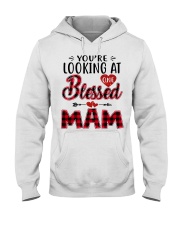 One Blessed Mam - Red Hooded Sweatshirt tile