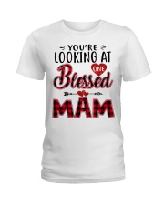 One Blessed Mam - Red Ladies T-Shirt tile