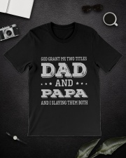 God Grant Me Two Titles Dad And PaPa - New Classic T-Shirt lifestyle-mens-crewneck-front-16