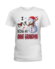 I Love Being An Aunt Grandma - Xmas Ladies T-Shirt tile