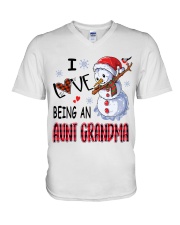 I Love Being An Aunt Grandma - Xmas V-Neck T-Shirt tile