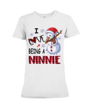 I Love Being A Ninnie - Xmas Premium Fit Ladies Tee tile