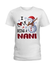 I Love Being A Nani - Xmas Ladies T-Shirt tile