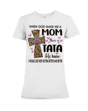 Mom Then A Tata - Cross Premium Fit Ladies Tee tile