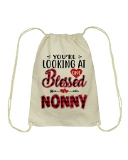 One Blessed Nonny - Red Drawstring Bag tile