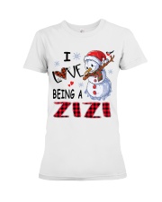 I Love Being A Zizi - Xmas Premium Fit Ladies Tee tile