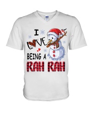 I Love Being A Rah Rah - Xmas V-Neck T-Shirt tile