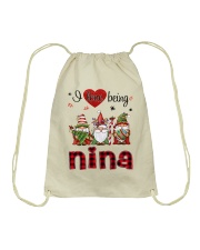 I Love Being Nina - R Drawstring Bag tile