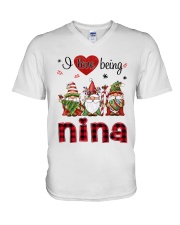 I Love Being Nina - R V-Neck T-Shirt tile