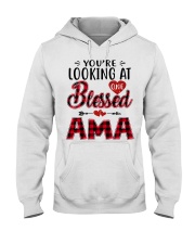One Blessed Ama - Red Hooded Sweatshirt tile