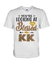 One Blessed Kk - Leo V-Neck T-Shirt tile