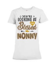 One Blessed Nonny - Leo Premium Fit Ladies Tee tile
