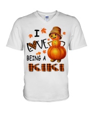 I Love Being A Kiki - Great V-Neck T-Shirt tile