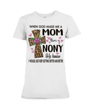 Mom Then A Nony - Cross Premium Fit Ladies Tee tile