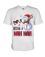 I Love Being A Nah Nah - Xmas V-Neck T-Shirt tile