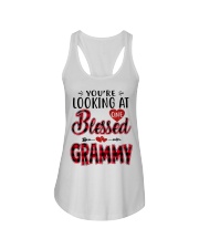 One Blessed Grammy - Red Ladies Flowy Tank tile