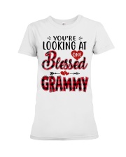 One Blessed Grammy - Red Premium Fit Ladies Tee tile
