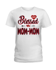 Blessed Mom-Mom - Red Ladies T-Shirt tile