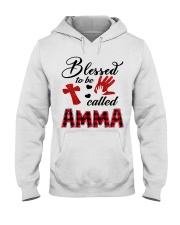 Blessed To Be Called Amma - Red Hooded Sweatshirt tile