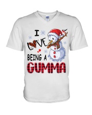 I Love Being A Gumma - Xmas V-Neck T-Shirt tile