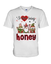 I Love Being Honey - R V-Neck T-Shirt tile