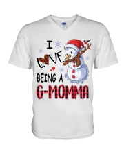 I Love Being A G-Momma - Xmas V-Neck T-Shirt tile