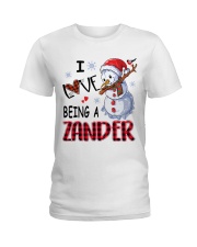 I Love Being A Zander - Xmas Ladies T-Shirt tile