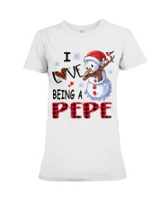 I Love Being A Pepe - Xmas Premium Fit Ladies Tee tile