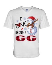I Love Being A Gg - Xmas V-Neck T-Shirt tile