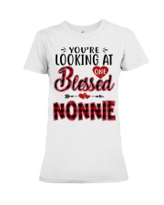 One Blessed Nonnie - Red Premium Fit Ladies Tee tile