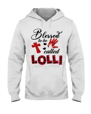 Blessed To Be Called Lolli - Red Hooded Sweatshirt tile