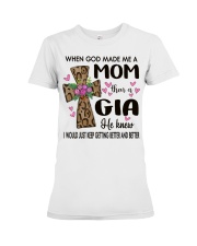 Mom Then A Gia - Cross Premium Fit Ladies Tee tile