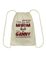 Mom And Ganny - Red 2022 .Png Drawstring Bag tile