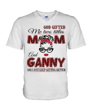 Mom And Ganny - Red 2022 .Png V-Neck T-Shirt tile