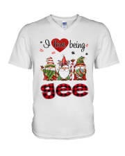 I Love Being Gee - R V-Neck T-Shirt tile