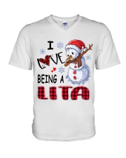 I Love Being A Lita - Xmas V-Neck T-Shirt tile