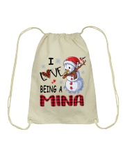 I Love Being A Mina - Xmas Drawstring Bag tile