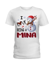 I Love Being A Mina - Xmas Ladies T-Shirt tile