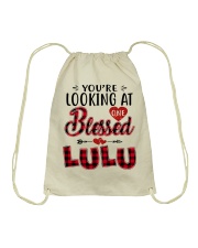 One Blessed Lulu - Red Drawstring Bag tile